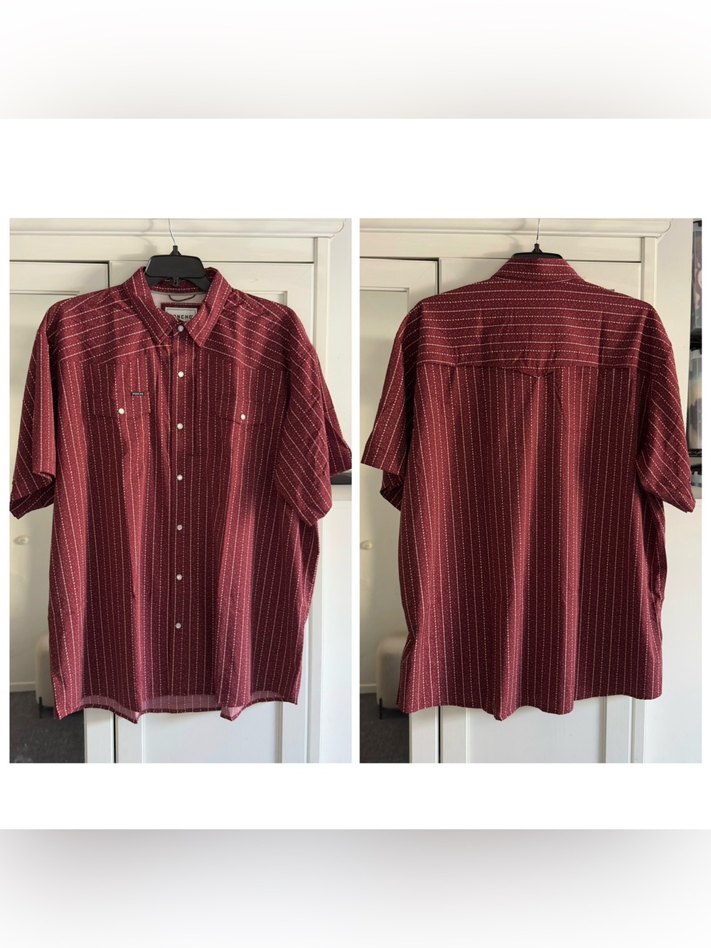 Poncho The Farmer Short Sleeve Snap Shirt Men's Size XXL Regular Fit